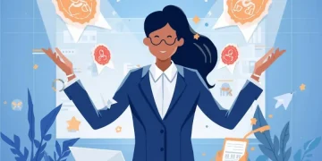 Micro-credentials for resume building in 2026: Woman presenting digital badges for professional skills.